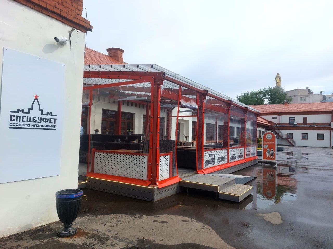 ПВХ шторы для летней террасы кафе в Острогожске
